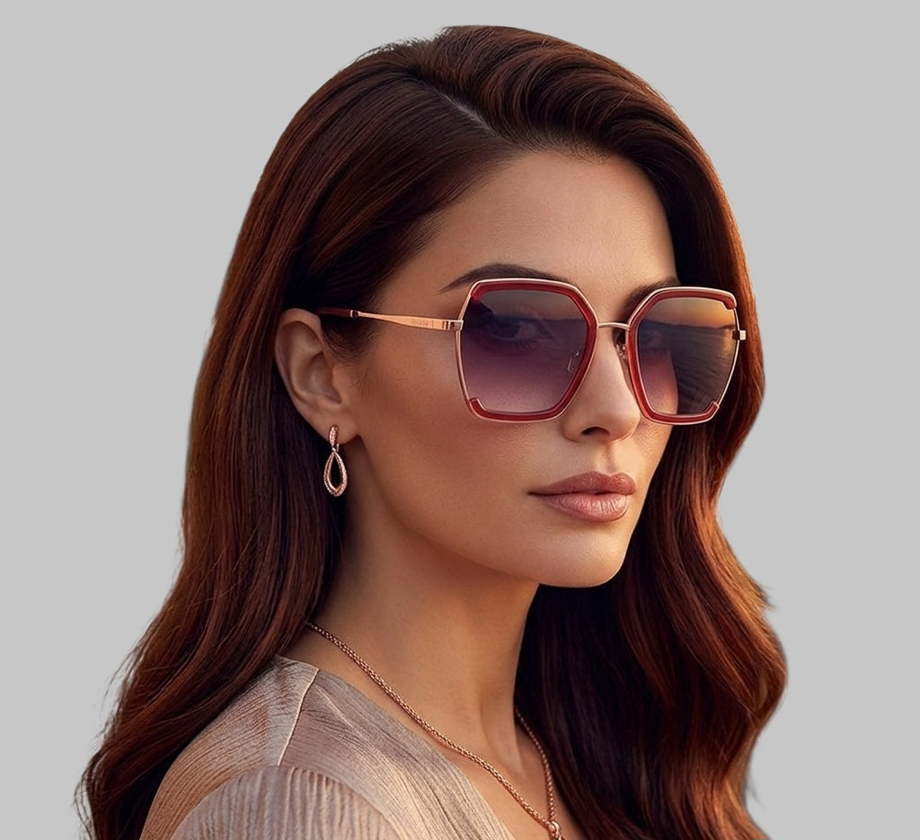 GUESS 
Bordeaux Gradient Butterfly Ladies Sunglasses
Item No. GF0418 69T 58