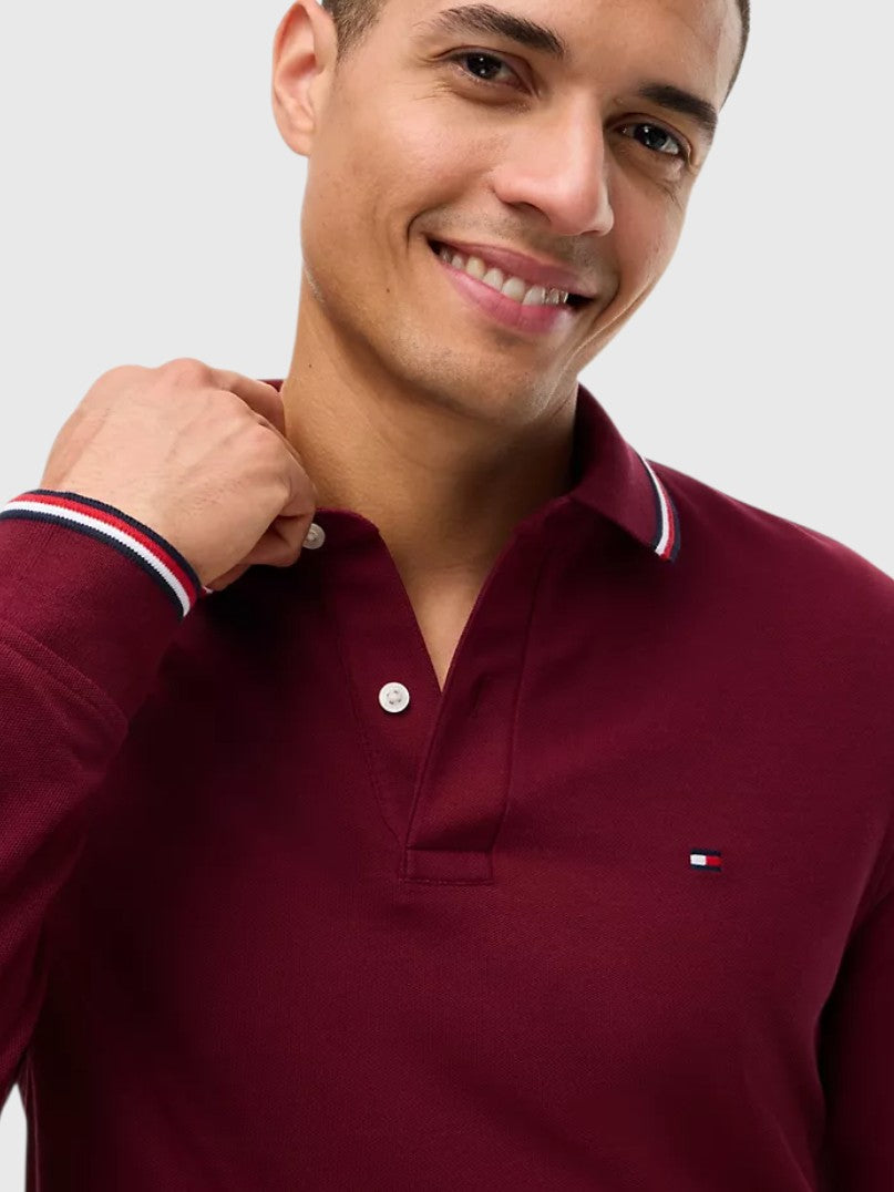 TOMMY HILFIGER Long-Sleeve Tommy Wicking Polo,78J9766-VLP