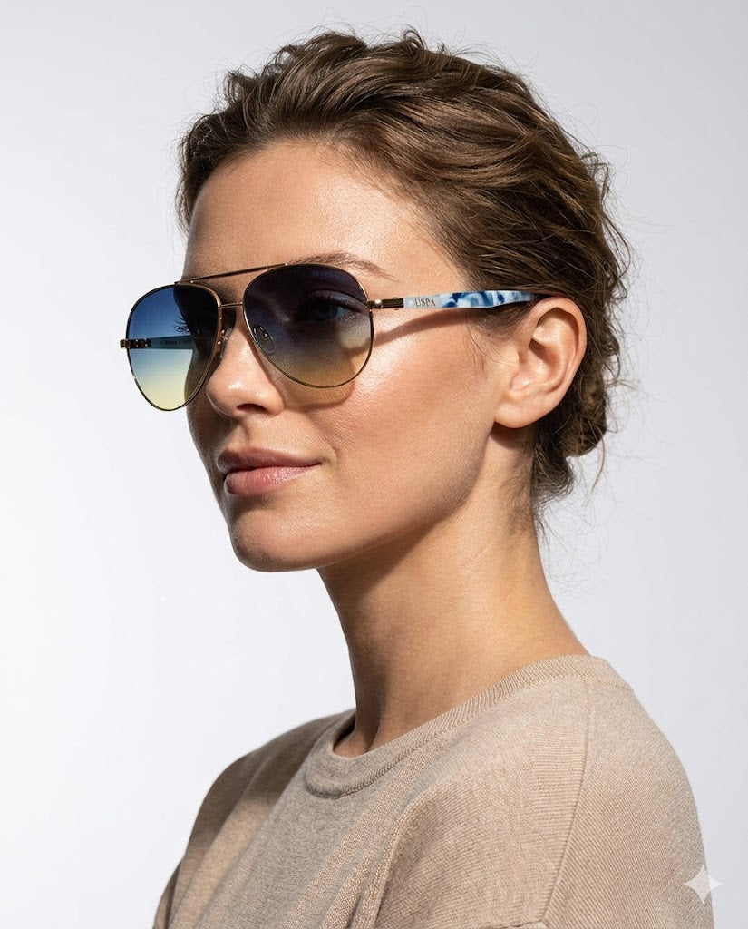 US Polo LADIES METAL AVIATOR SUNGLASSES Serial PA5030