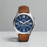 Flynn Chronograph Brown Leather Watch