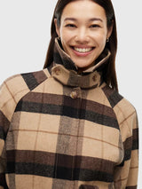 TOMMY HILFIGER New
Plaid Wool-Blend Belted Car Coat,XW09419-AB3