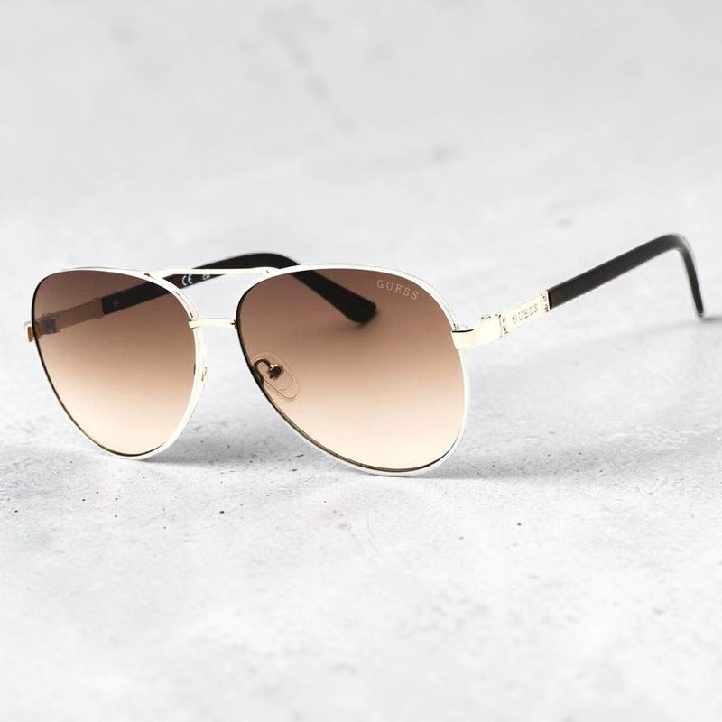 Guess 
Dark Brown Gradient Pilot Ladies Sunglasses
Item No. GU00173 21F 60