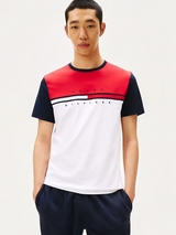 Flag Logo Contrast Sleeve T-Shirt