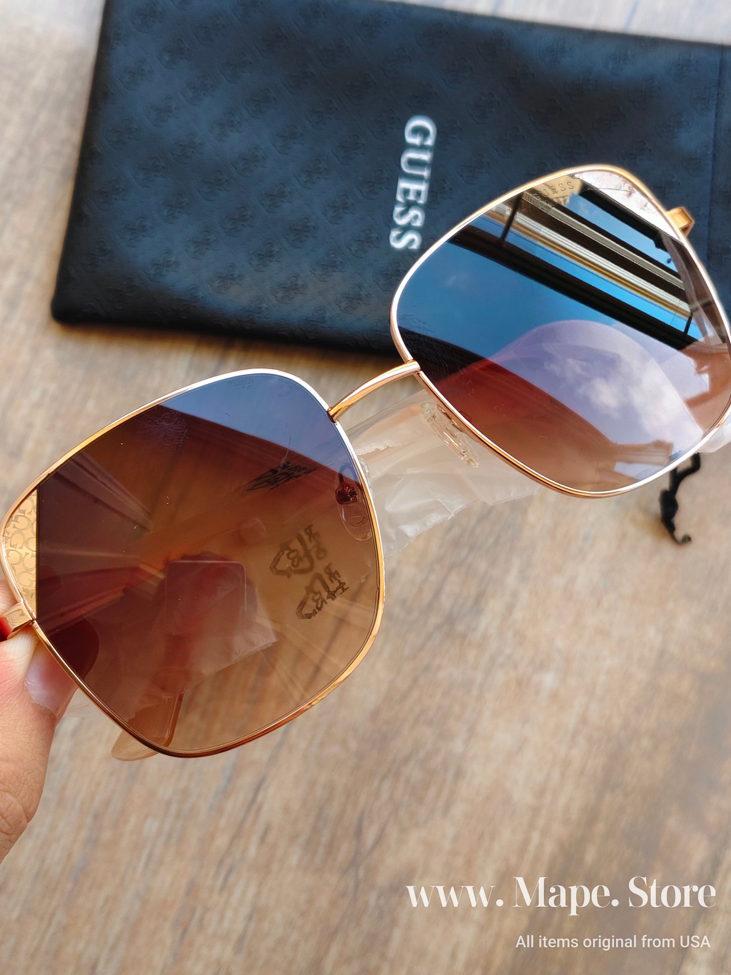 Guess 59mm Butterfly Sunglasses