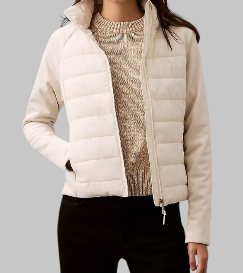 Mixed Media Puffer Jacket