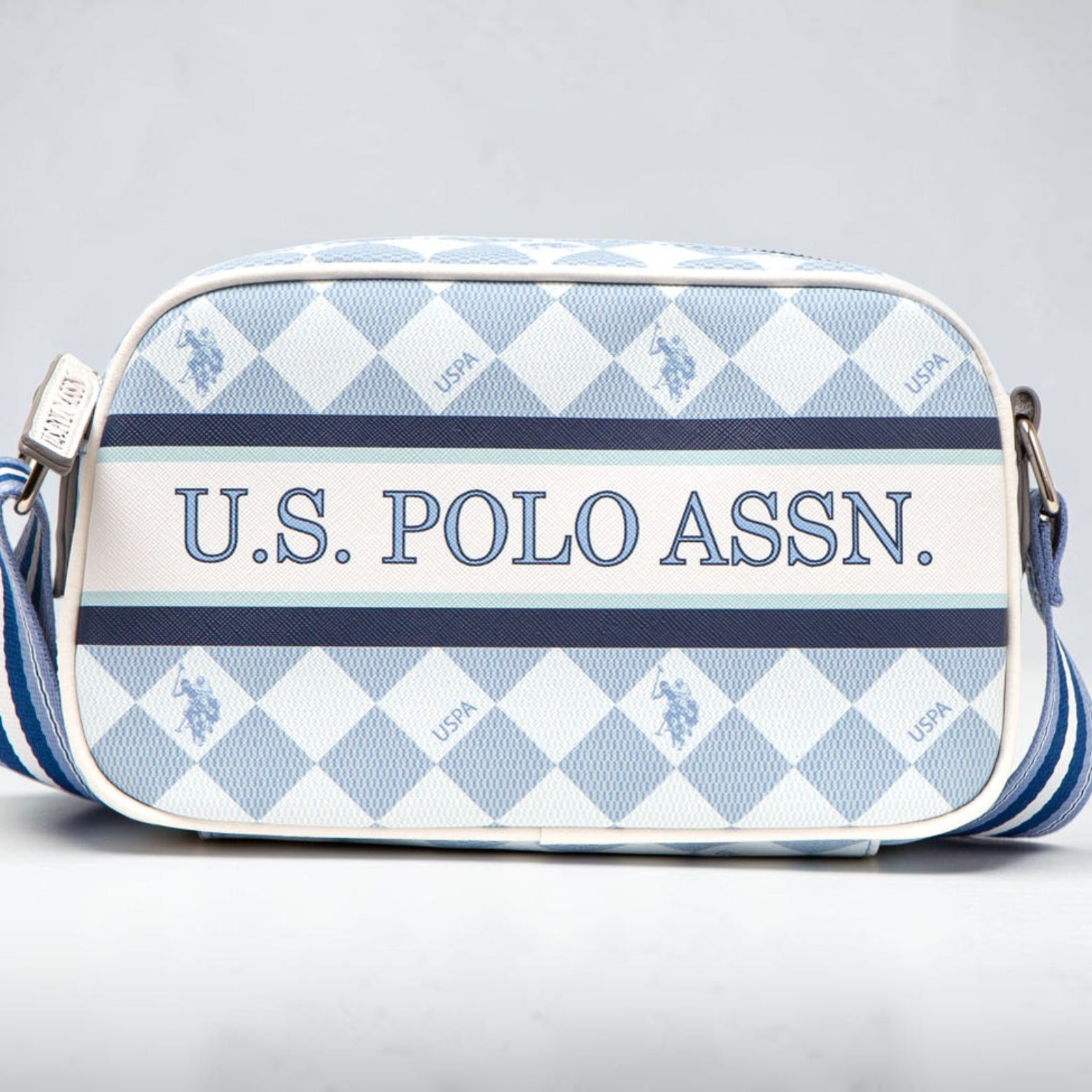 DIAMOND STRIPE CROSSBODY BAG,27A185-AA00A