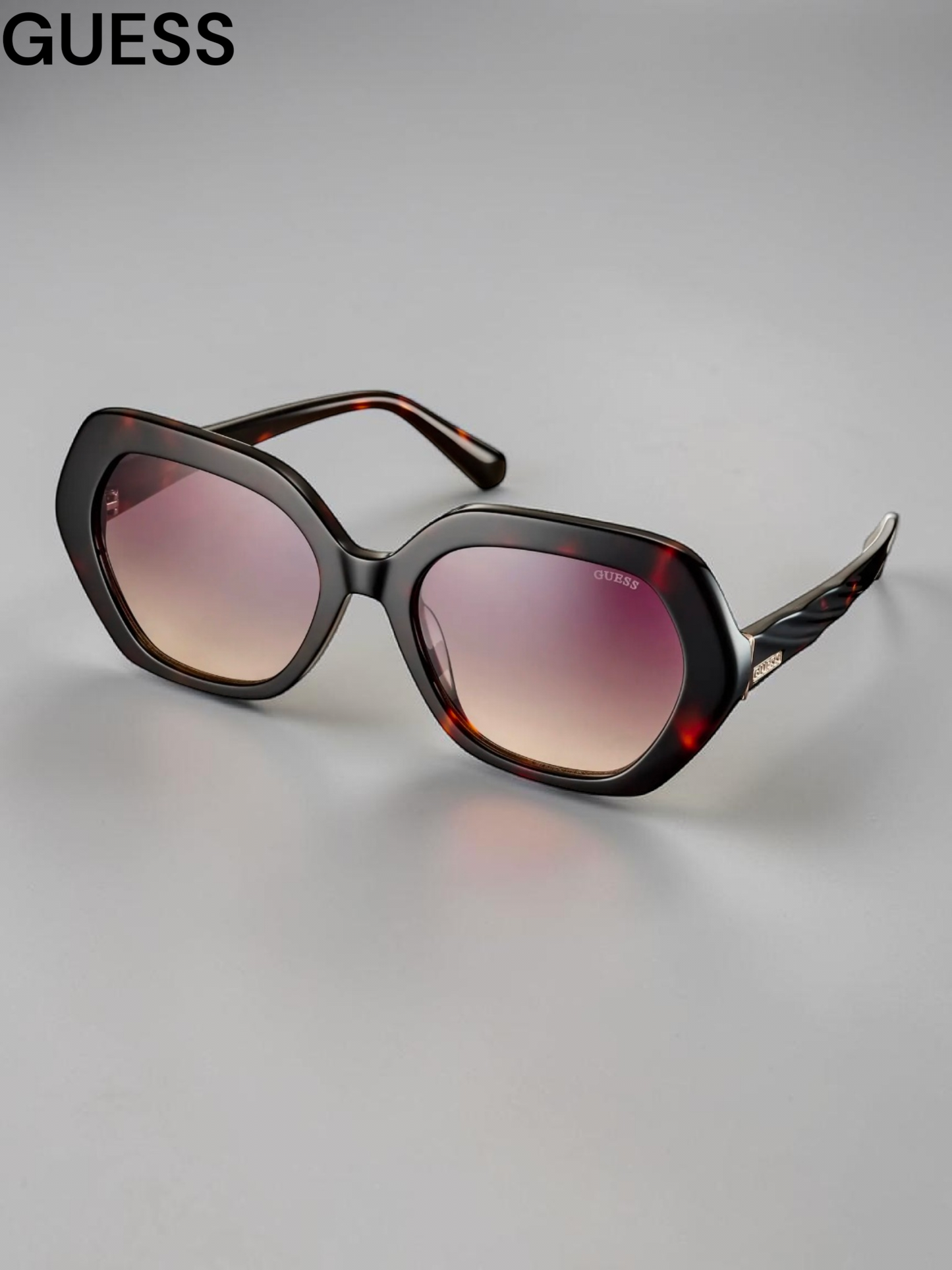 Guess 55mm Gradient Round Sunglasses
