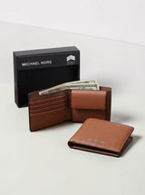 Michael Kors Cooper Pebbled Leather Billfold Wallet With Coin Pouch,36T4LCOF3L