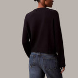 Smooth Cotton Relaxed Monogram Sweater