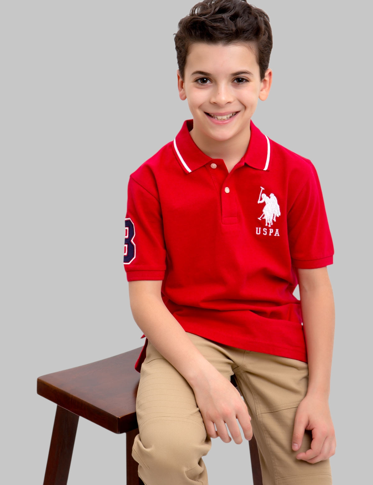 BOYS PIQUE SOLID POLO SHIRT