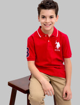 BOYS PIQUE SOLID POLO SHIRT