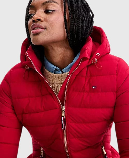 TOMMY HILFIGER Women's Hooded Packable Puffer Coat