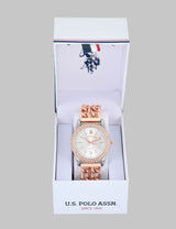 Immediate LADIES CLASSIC ROSE GOLD LINK BRACELET WATCH Serial USC40603UO-0000A