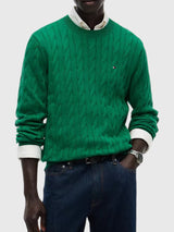 TOMMY HILFIGER Cable Knit Crewneck Sweater,XM08033-YBI