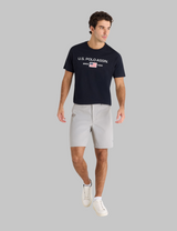 FLAG EMBOSSED WORDMARK PRINTED JERSEY T-SHIRT