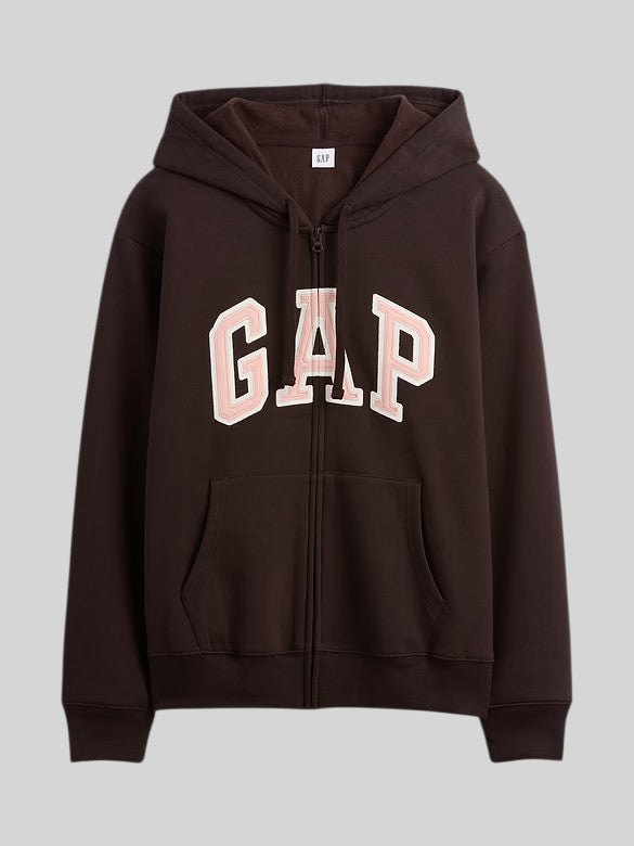 Gap Relaxed Gap Logo Zip Hoodie,627454