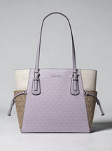 Michael Kors Voyager Large Color-Block Signature Logo Tote Bag,35S5SV6T7B