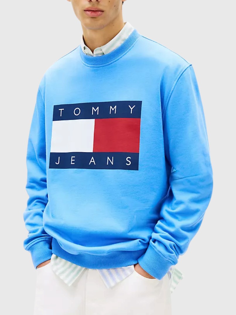 TOMMY HILFIGER Jeans Big Flag Logo Sweatshirt,DM22643-MBM