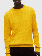 TOMMY HILFIGER Cable Knit Crewneck Sweater,XM08033-YBI