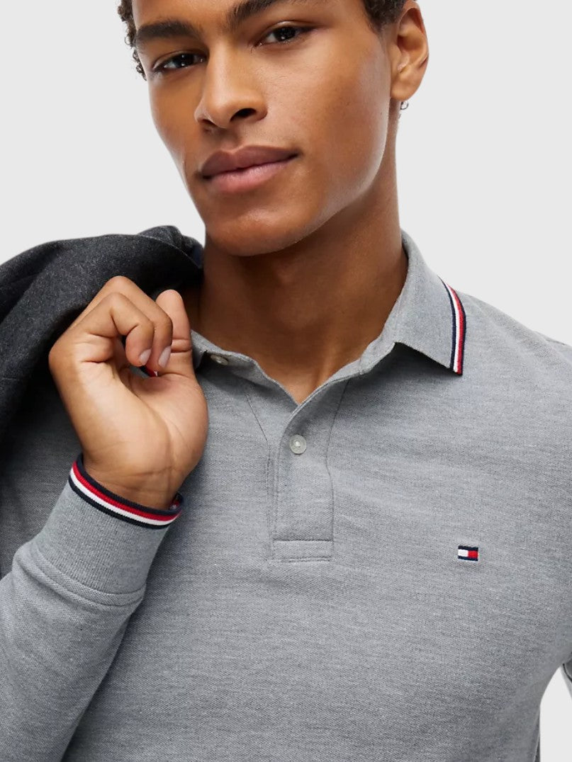 TOMMY HILFIGER Long-Sleeve Tommy Wicking Polo,78J9766-VLP
