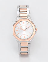 LADIES TWO TONE LINK ANALOG WATCH,USC40728UO-0000A