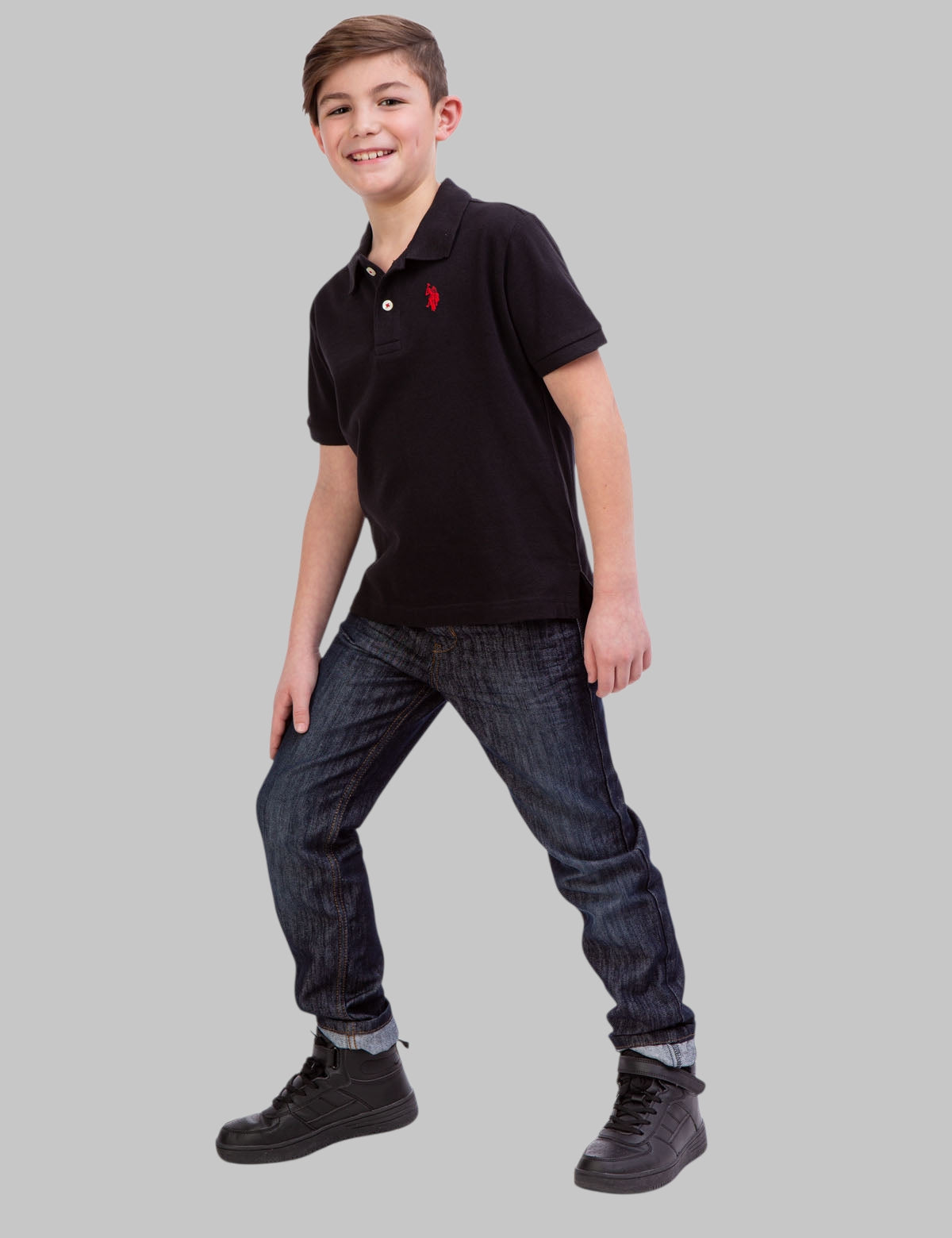 BOYS SOLID PIQUE POLO SHIRT