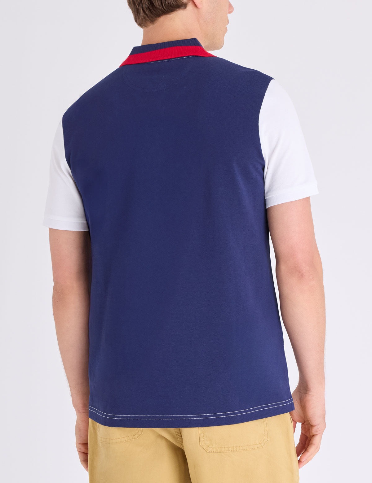 COLORBLOCK AMERICANA APPLIQUE PIQUE POLO SHIRT,11P0189-3O00A