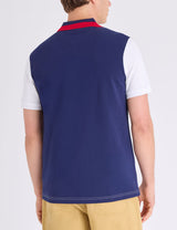 COLORBLOCK AMERICANA APPLIQUE PIQUE POLO SHIRT,11P0189-3O00A