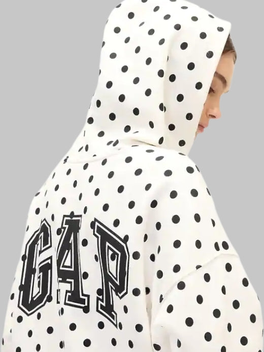 Relaxed Gap Mini-Logo Cropped Hoodie