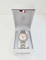 LADIES SILVER EMBELLISHED WATCH WITH PINK ,USC40712UO-0000A