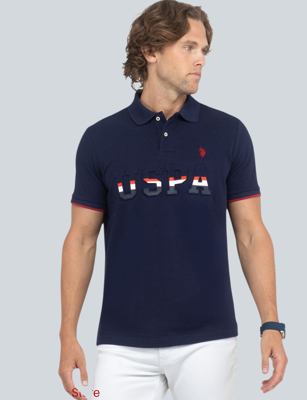 USPA EMBOSSED PIQUE POLO SHIRT,11D936-3O00A