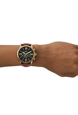 Flynn Chronograph Brown Leather Watch