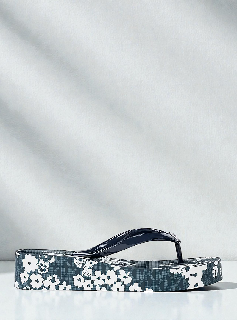 M.k Bedford Printed Signature Logo Flip Flop