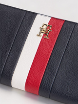 Immediate Tommy Hilfiger Signature Stripe Zip Wallet Serial XW04740-CIK