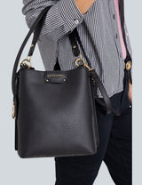 SOLID BUCKET BAG WITH CROSSBODY STRAP,27A348-AA00A