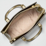M.K Sheila Medium Two-Tone Metallic Signature Logo Satchel