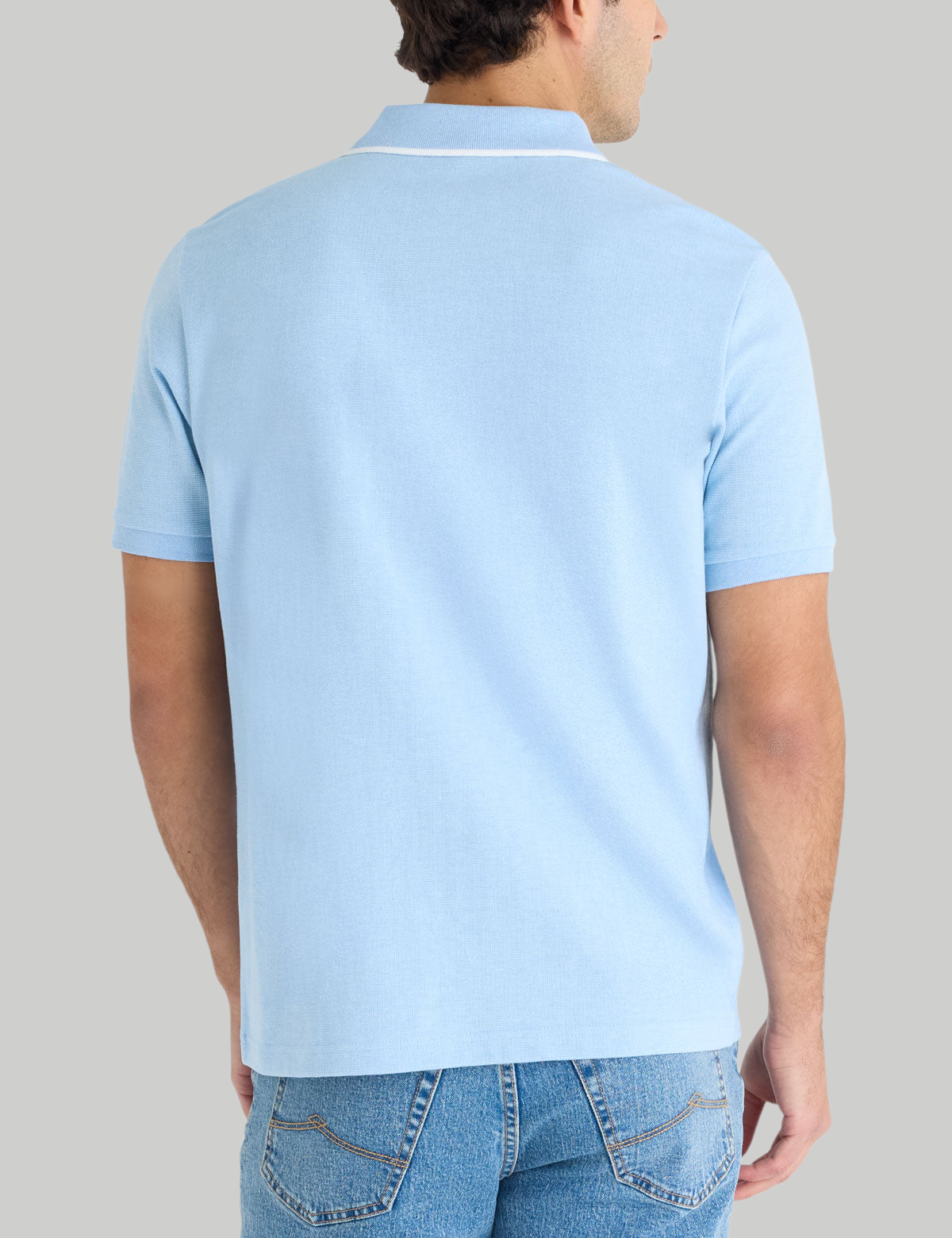 OTTOMAN KNIT COLORBLOCK POLO SHIRT