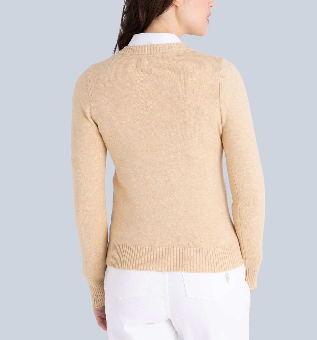 USPA MARLED CREW NECK SWEATER,321119C