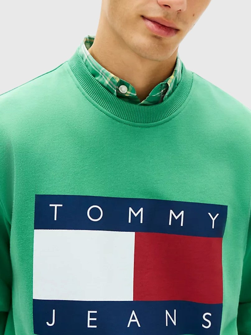 TOMMY HILFIGER Jeans Big Flag Logo Sweatshirt,DM22643-MBM