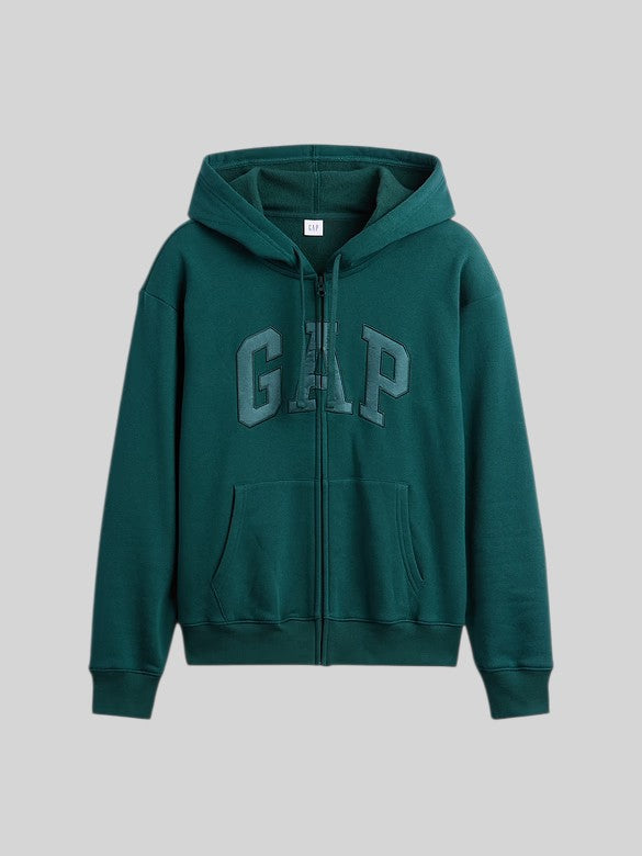 Gap Relaxed Gap Logo Zip Hoodie,627454