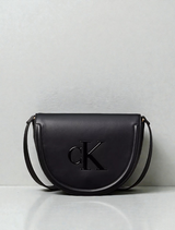 Embossed Monogram Saddle Bag