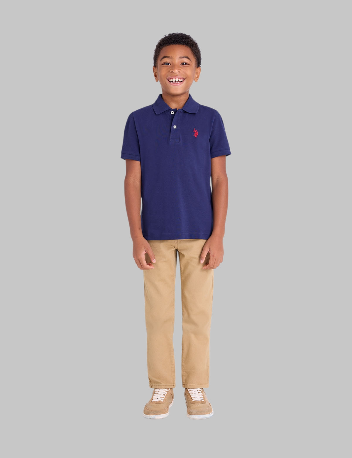 BOYS SOLID PIQUE POLO SHIRT