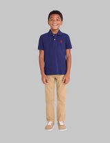 BOYS SOLID PIQUE POLO SHIRT