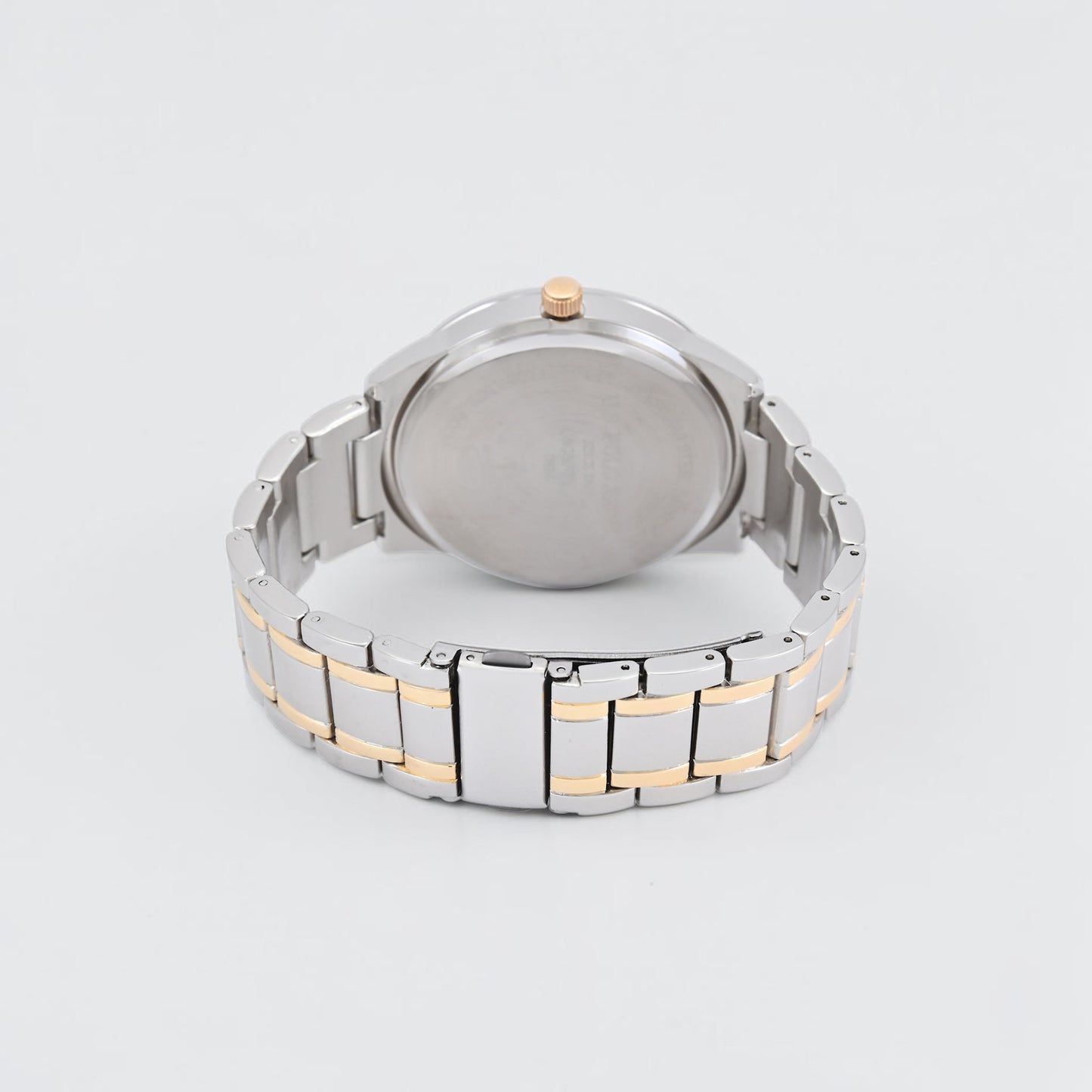 MENS SILVER LINK BRACELET WATCH,USC80772UO-0000A