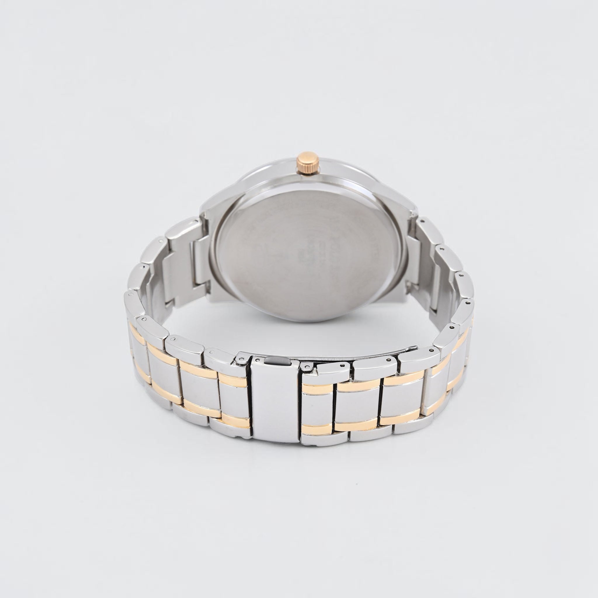MENS SILVER LINK BRACELET WATCH,USC80772UO-0000A