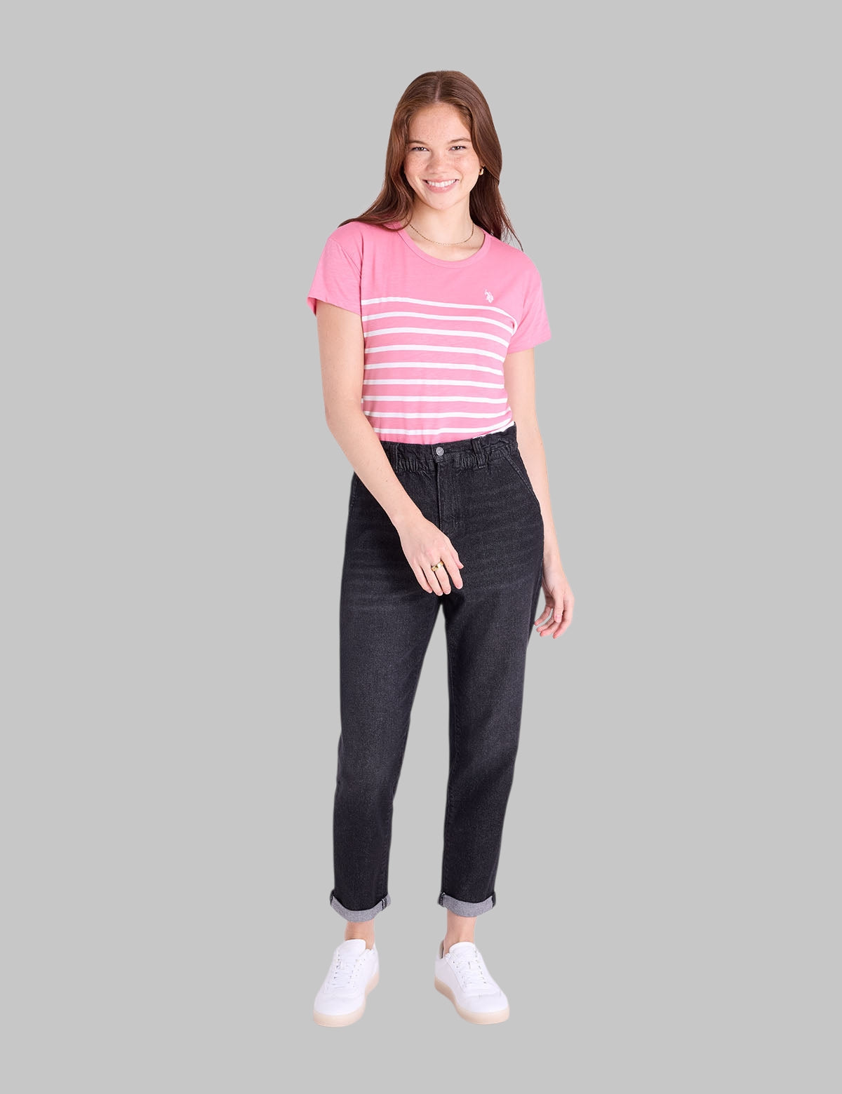 COLORBLOCK RINGER STRIPE T-SHIRT,21T0083-2J00A,