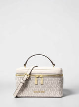 Michael Kors Vivi Small Plaid Print Wool Blend Vanity Crossbody Bag,35F6SVFC5U