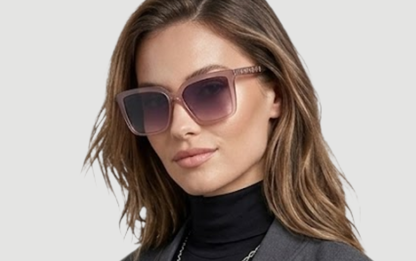 Smoke Gradient Square Ladies Sunglasses