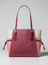 Michael Kors Voyager Large Color-Block Signature Logo Tote Bag,35S5SV6T7B