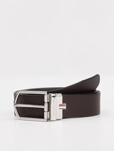 Immediate Tommy Round Buckle Reversible Leather Belt